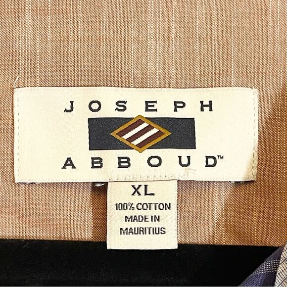 Joseph Abboud Men's Blue Plaid Collared Long Cuffed Sleeve Button-Up Shirt XL - Picture 3 of 11